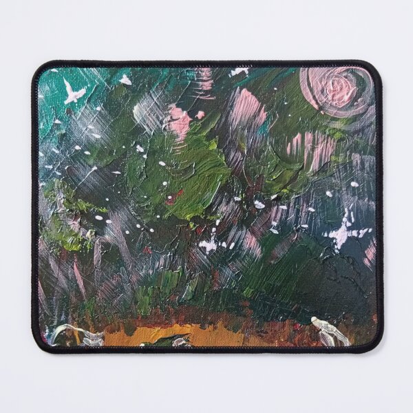 Item preview, Night Forest Ox Impasto Oil Painting designed and sold by KimberyBorjas.