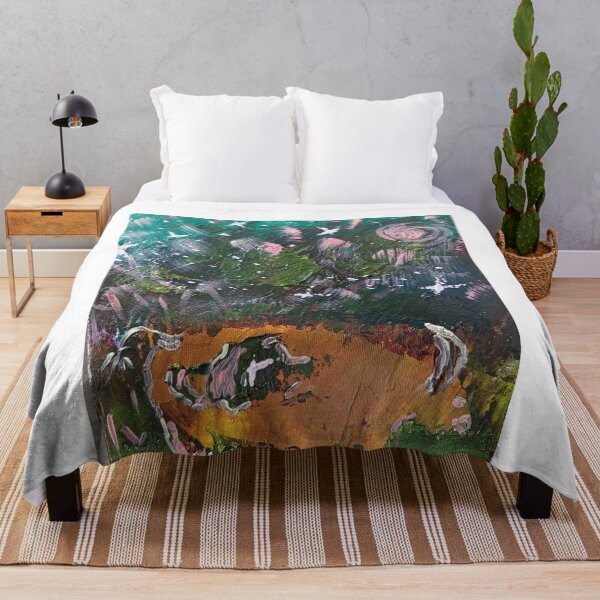 Item preview, Night Forest Ox Impasto Oil Painting designed and sold by KimberyBorjas.