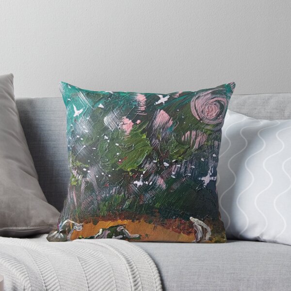 Item preview, Night Forest Ox Impasto Oil Painting designed and sold by KimberyBorjas.