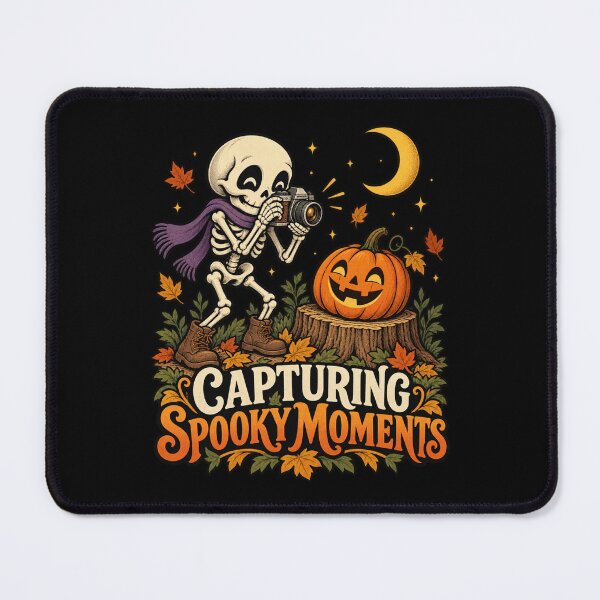 Item preview, Capturing Spooky Moments - Halloween Skeleton Photographer designed and sold by Good Mood Foundry.