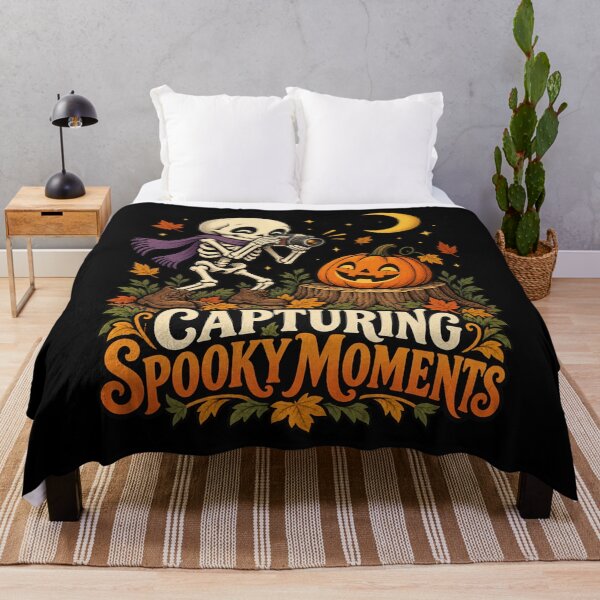 Item preview, Capturing Spooky Moments - Halloween Skeleton Photographer designed and sold by Good Mood Foundry.