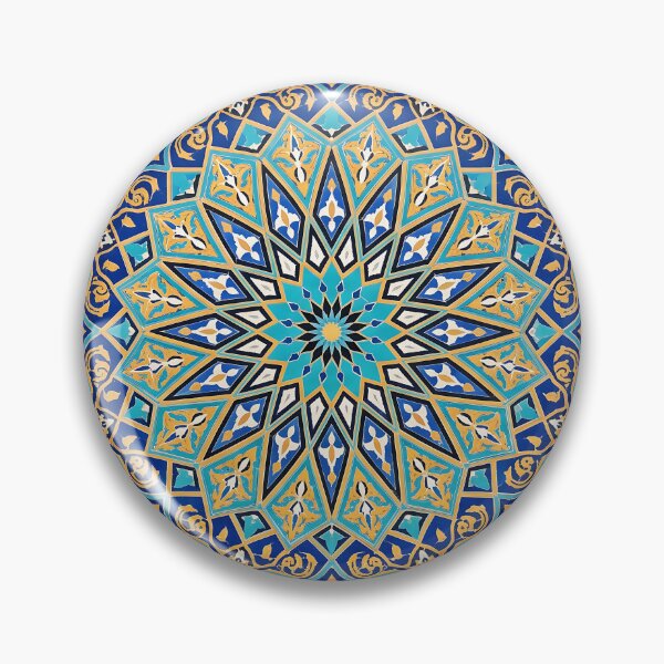 Item preview, Persian Tile Mosaic Traditional Blue Arabesque Pattern Iranian Architecture Art designed and sold by yousefi.