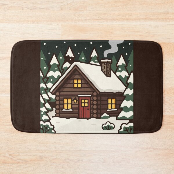 Item preview, Cozy Snowy Log Cabin in Winter Forest designed and sold by AIG - Andrei Ilie Graphics.
