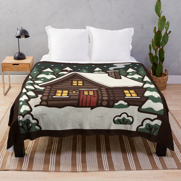 Item preview, Cozy Snowy Log Cabin in Winter Forest designed and sold by AIG - Andrei Ilie Graphics.
