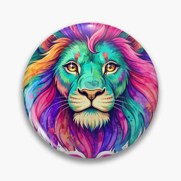 Item preview, Roar-some Funny Colorful Lion Sticker designed and sold by MojoHill.