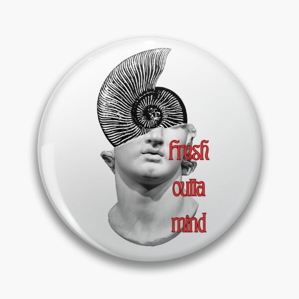 Item preview, Fresh Outta Mind Shell Head Greek Statue Surreal Art designed and sold by The Lady Goblin's Goods.