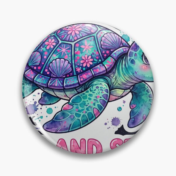 Item preview, Slow And Steady Funny Colorful Turtle Sticker designed and sold by MojoHill.