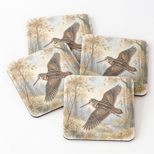 Item preview, Eurasian Woodcock in Flight, Watercolor designed and sold by TammyHunterArt.
