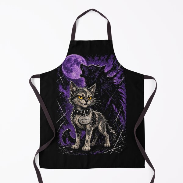 Item preview, Domesticated Chaos - Funny Lykoi Werewolf Cat With Wolf Shadow | Purple Moon Gothic Cat Lover Gift designed and sold by PalettePop..