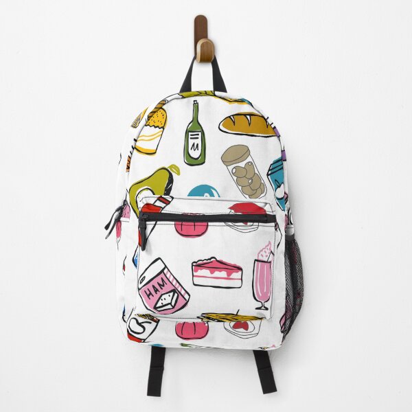 Item preview, Retro Food Drink Doodles Cute Kitchen Pattern designed and sold by The Lady Goblin's Goods.