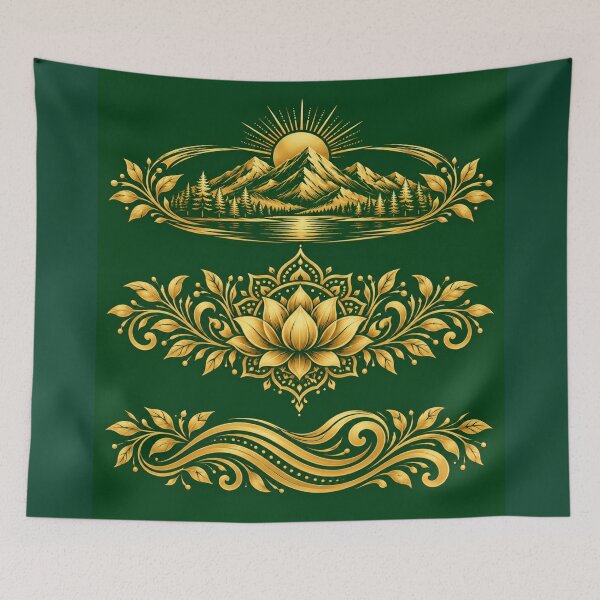 Item preview, Golden mountain lotus art designed and sold by urbanshop7.