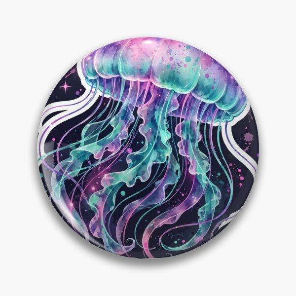 Item preview, Go With The Glow Funny Colorful Jellyfish Sticker designed and sold by MojoHill.