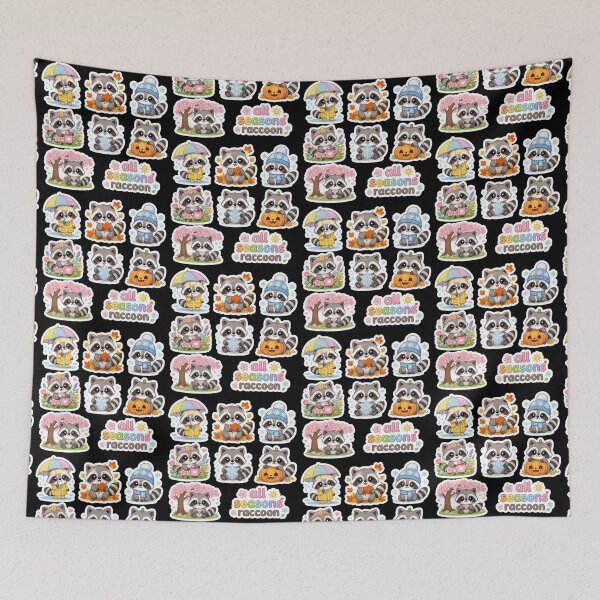 Item preview, All Seasons Raccoon Cute Pack designed and sold by creativerooney.