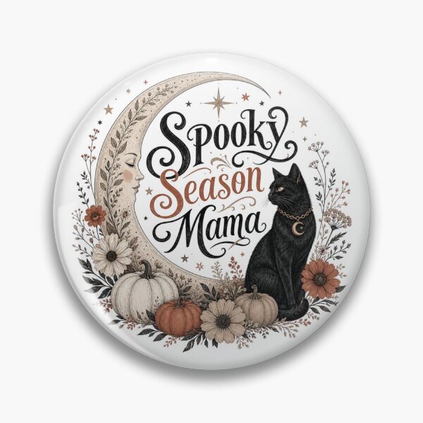 Item preview, Spooky Season Mama Halloween Moon Cat designed and sold by shirt-hard-top1.