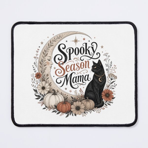 Item preview, Spooky Season Mama Halloween Moon Cat designed and sold by shirt-hard-top1.