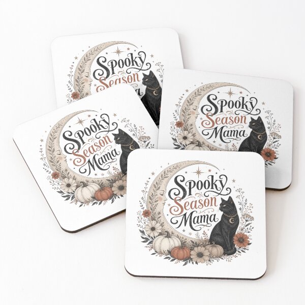 Item preview, Spooky Season Mama Halloween Moon Cat designed and sold by shirt-hard-top1.