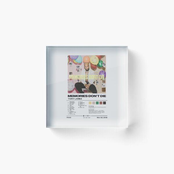 Item preview, Memories Don't Die by Tory Lanez - Tracklist Art designed and sold by FourthWall Prints.