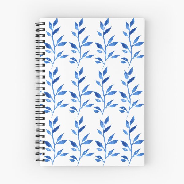 Artikelvorschau, Blaues florales Blattmuster entworfen und verkauft von ArtBySafia.