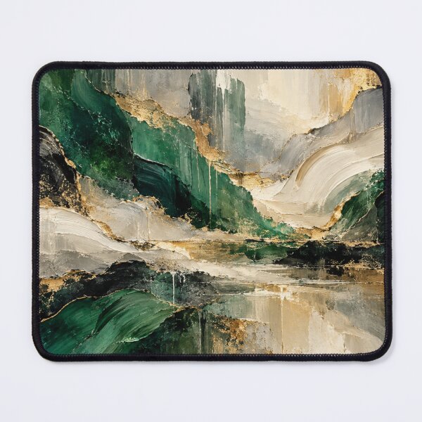Item preview, Emerald Green and Gold Luxury Abstract Art designed and sold by GSizzle1.