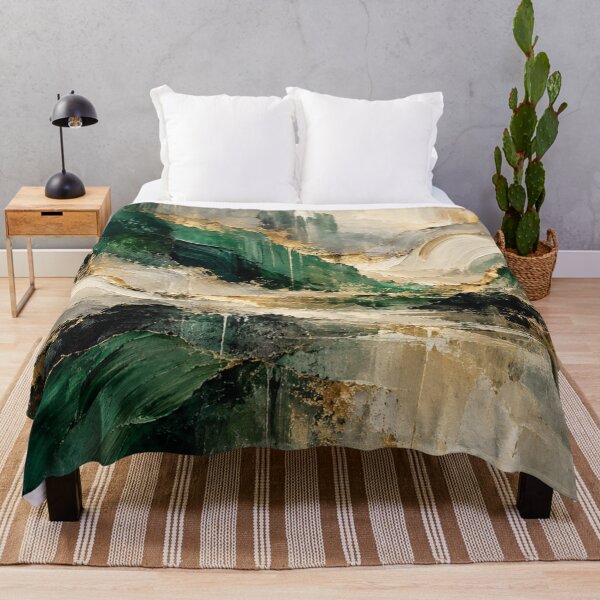 Item preview, Emerald Green and Gold Luxury Abstract Art designed and sold by GSizzle1.
