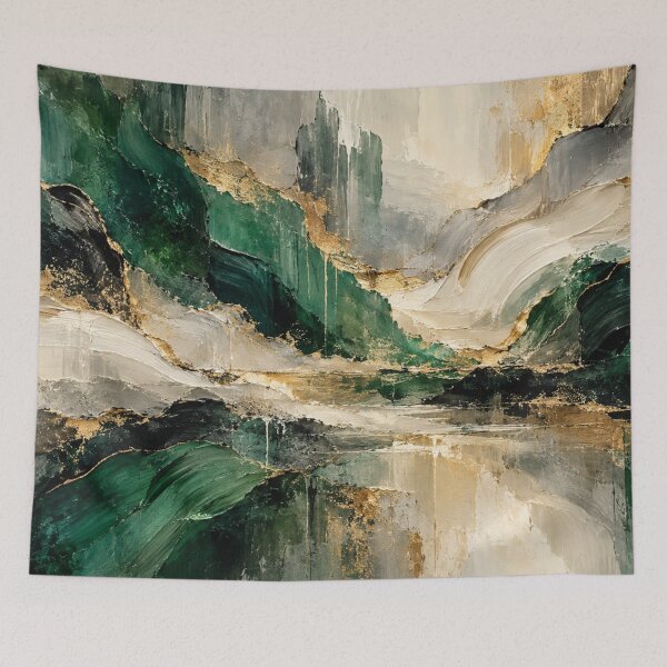 Item preview, Emerald Green and Gold Luxury Abstract Art designed and sold by GSizzle1.