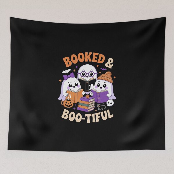 Item preview, Booked And Boo-tiful – Cute Reading Ghost Book Club Art designed and sold by jkrphoto.