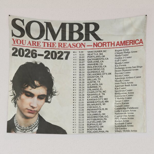 Item preview, north america tour sombr 2027 abaikan designed and sold by zelcro.