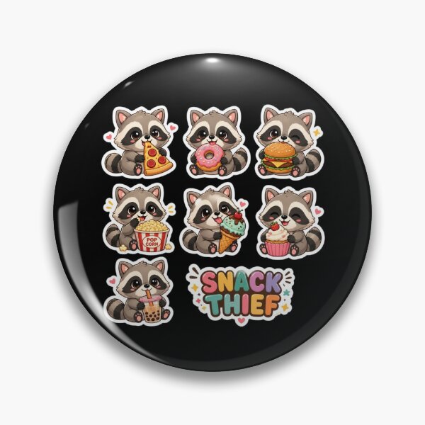 Item preview, Cute Snack Thief Raccoon Pack designed and sold by creativerooney.