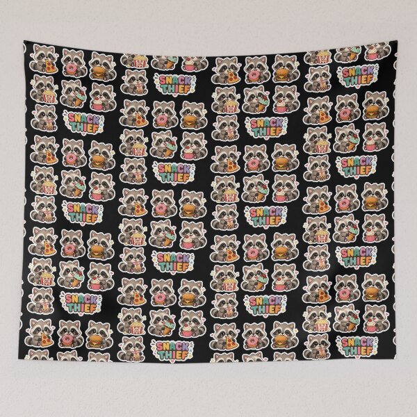 Item preview, Cute Snack Thief Raccoon Pack designed and sold by creativerooney.