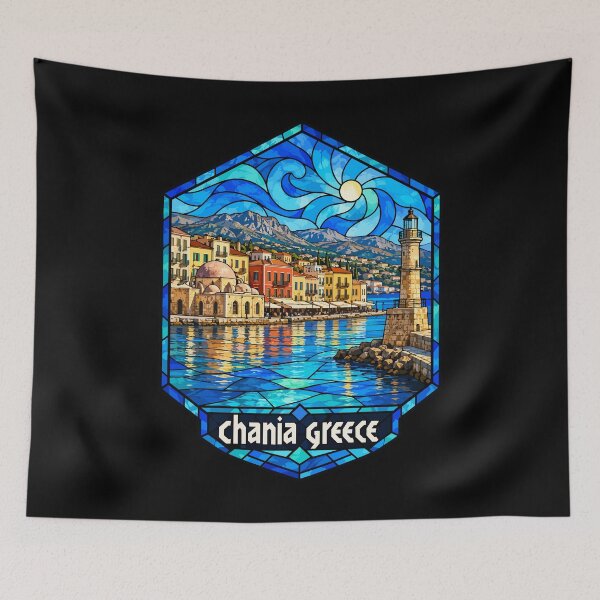 Item preview, Chania Crete Greece Travel Stained Glass designed and sold by TomFrontierArt.