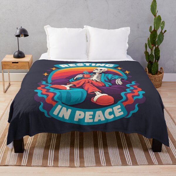 Item preview, Retro Skeleton Resting In Peace Coffee designed and sold by MagicTheDog.