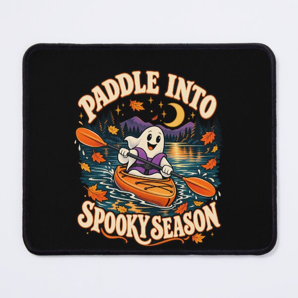 Item preview, Paddle Into Spooky Season - Halloween Kayaking Ghost designed and sold by Good Mood Foundry.
