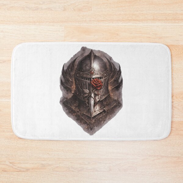 Item preview, Bloodstained Knight Helm With Red Rose  Dark Gothic Romance Medieval Art designed and sold by TeamDzShirt.