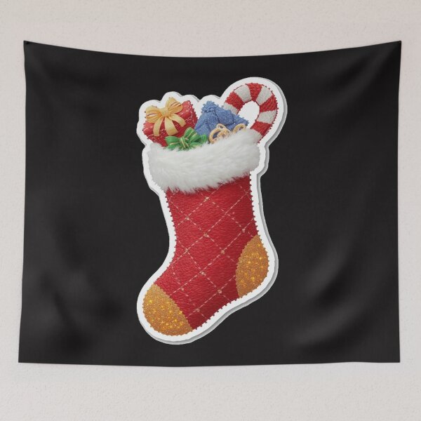 Item preview, 3D Christmas Stocking with Holiday Candies Sticker designed and sold by MargaretPolanco.