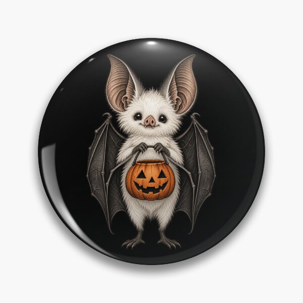 Item preview, Cute Halloween Bat with Jack O Lantern Pumpkin Trick or Treat designed and sold by will freed18.