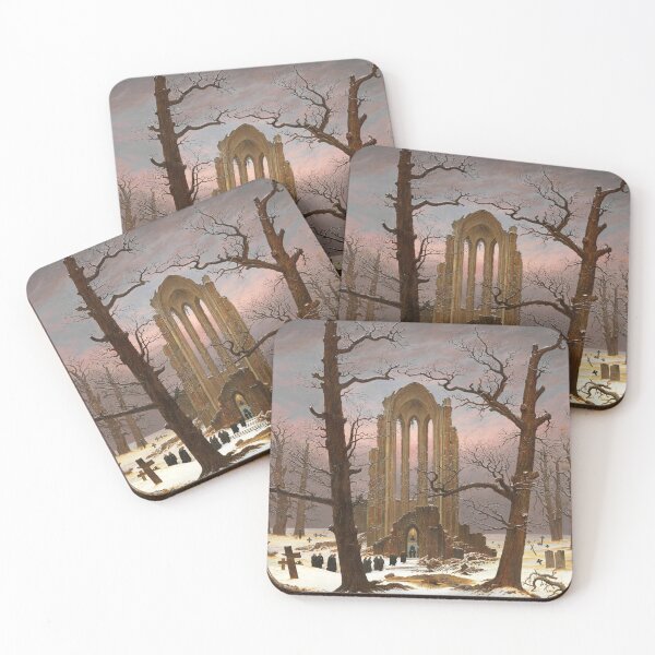Item preview, Caspar David Friedrich. Monastery cemetery in snow designed and sold by likiska.