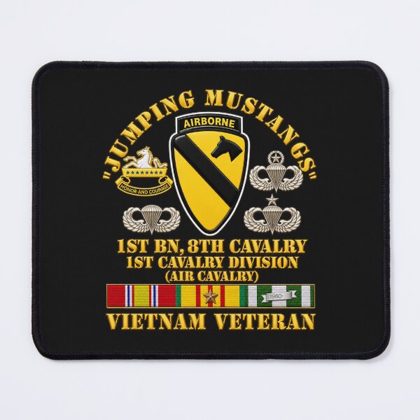 Item preview, Jumping Mustangs - 1st Bn 8th Cav 1st Cav w VN SVC - 3D - Enhanced designed and sold by Military Insignia Products.