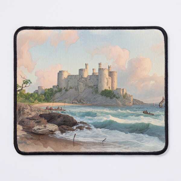 Item preview, Conwy Castle, Wales Romantic Landscape Painting designed and sold by ArtworkNorth.