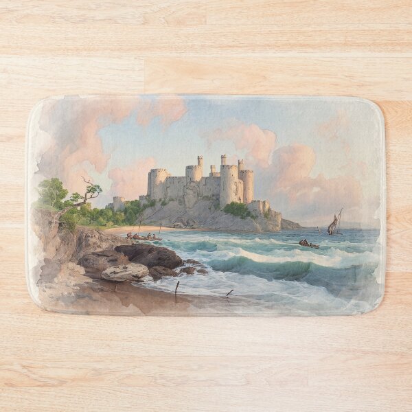 Item preview, Conwy Castle, Wales Romantic Landscape Painting designed and sold by ArtworkNorth.
