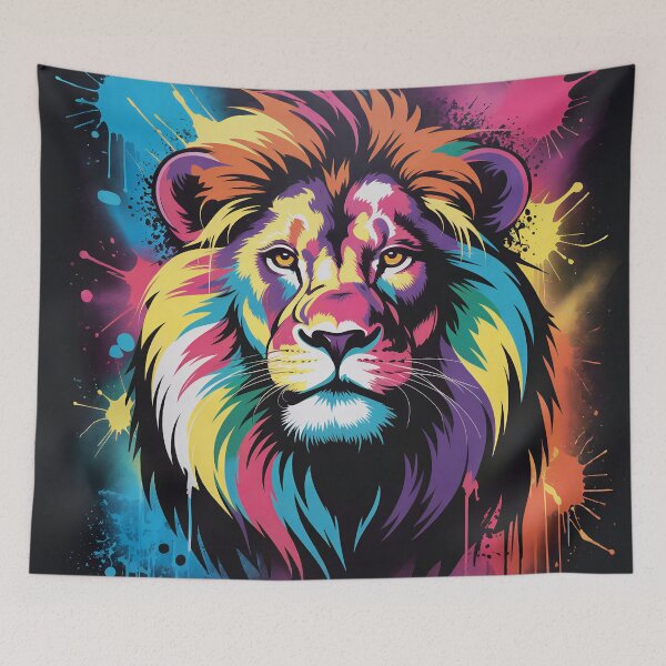 Item preview, King of the Jungle Paint Splash Print designed and sold by Marcu Ioachim.