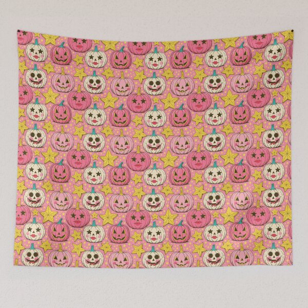 Item preview, Retro Pink and Yellow Pumpkin Pattern designed and sold by Derek Gillette.