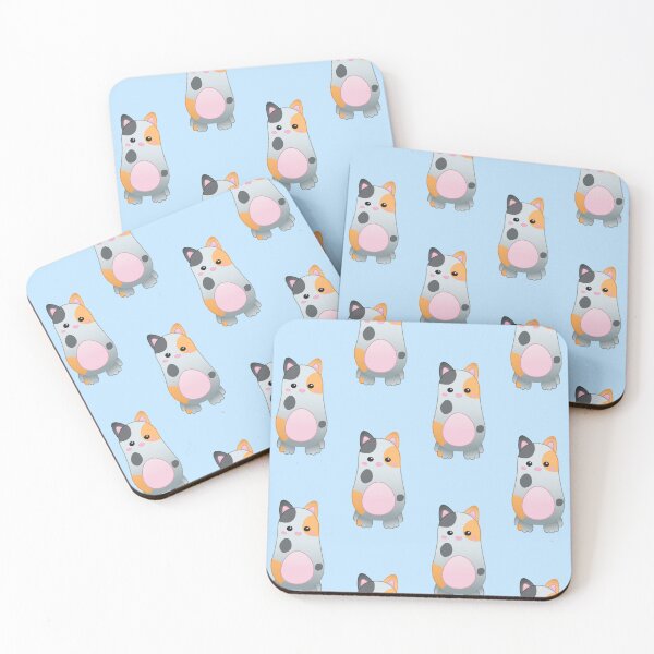 Item preview, Pattern of Cute Pastel Baby Calico Cat - Kawaii Chibi illustration designed and sold by Agamaji.