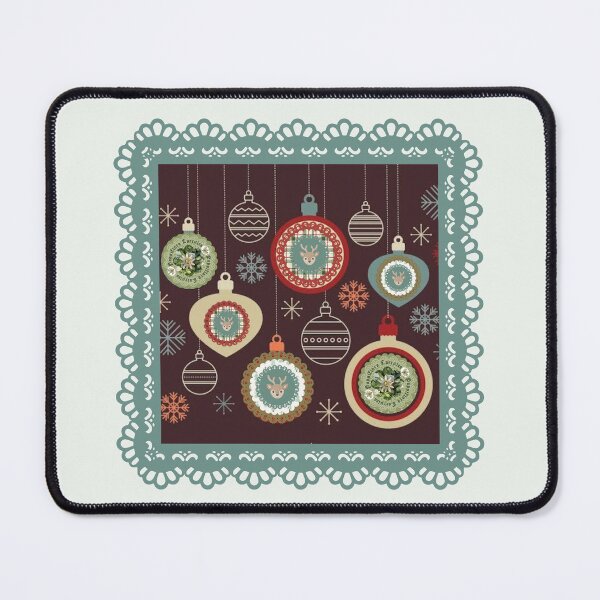 Item preview, Vintage Atomic Christmas Ornaments Pattern Holiday Decor Art designed and sold by Liberarteprint.