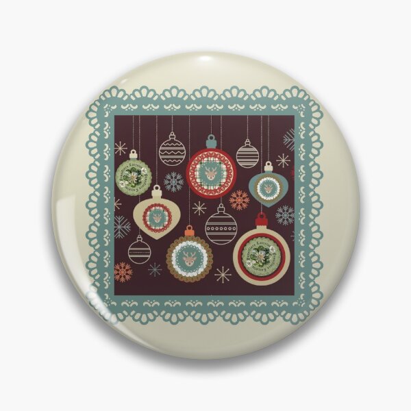 Item preview, Vintage Atomic Christmas Ornaments Pattern Holiday Decor Art designed and sold by Liberarteprint.