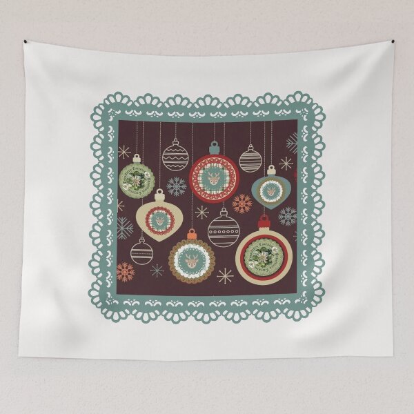 Item preview, Vintage Atomic Christmas Ornaments Pattern Holiday Decor Art designed and sold by Liberarteprint.