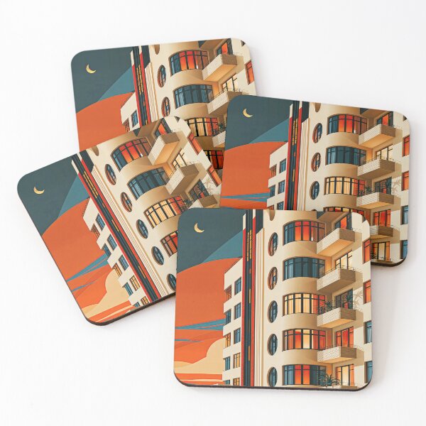 Item preview, Wall Art - Postcard - Modernist Sunset Apartment designed and sold by ForeverPrintsOK.
