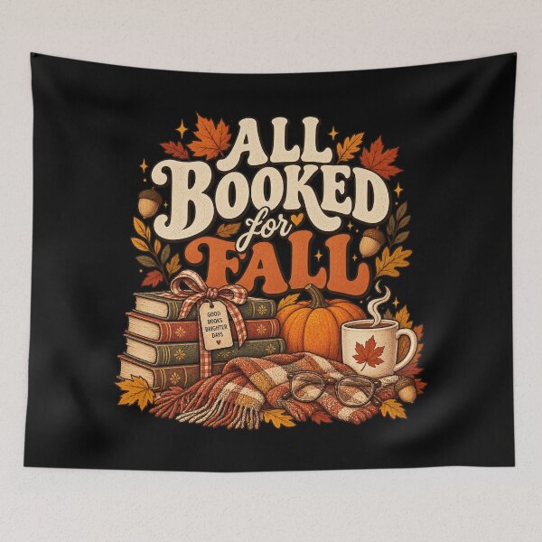 Item preview, All Booked for Fall Cozy Reading Pumpkin Autumn Book Lover designed and sold by will freed18.