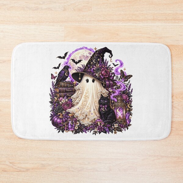 Item preview, Spooky Halloween Ghost Raven Moon Floral Botanical Witch designed and sold by Thread&Fable.
