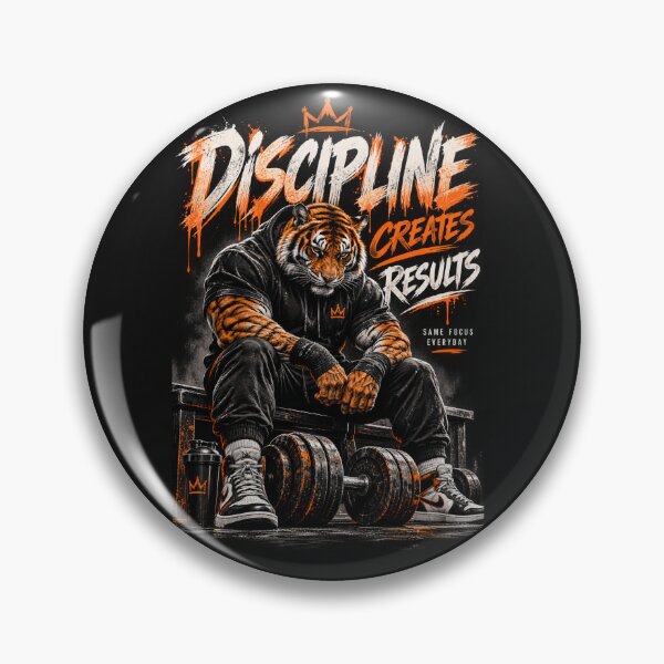 Item preview, Discipline Creates Results Gym Tiger designed and sold by Trend_Nest.