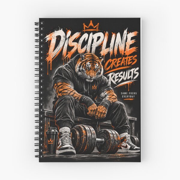 Item preview, Discipline Creates Results Gym Tiger designed and sold by Trend_Nest.